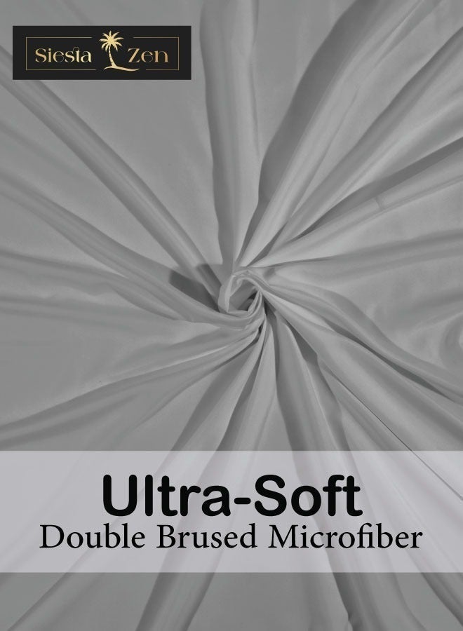 Siesta Zen Microfiber Duvet Cover Set (1 Cover + 2 Pillowcases) – Ultra Soft, Wrinkle-Resistant, Breathable & Lightweight –  Button Closure – Machine Washable Bedding Set - Image 2